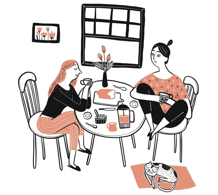 People sharing knowledge and helping each other